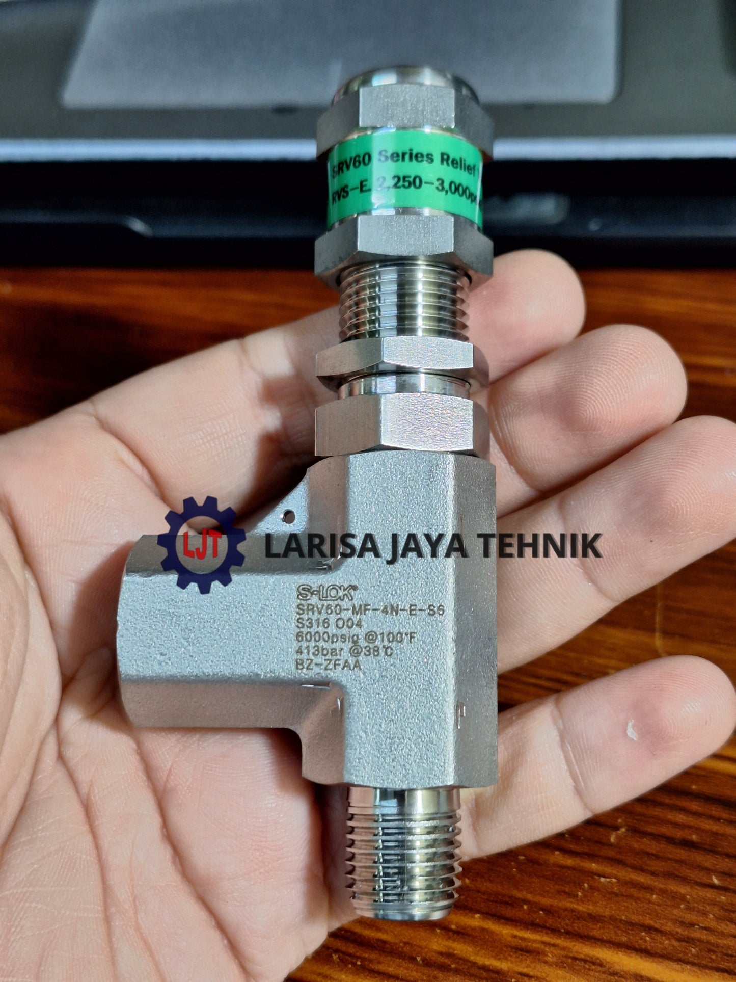 Relif Valve 1/2"OD, Stainless 316L, 1500Psi - 6000Psi