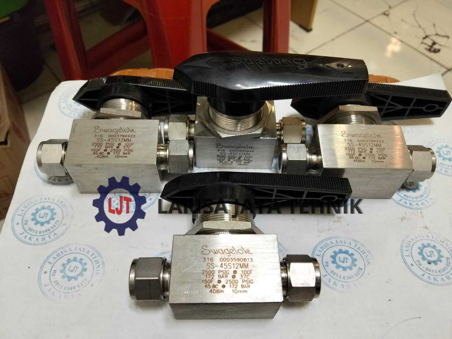 Ball Valve Swagelok 12MM Od x 12MM Od, Stainless 316L