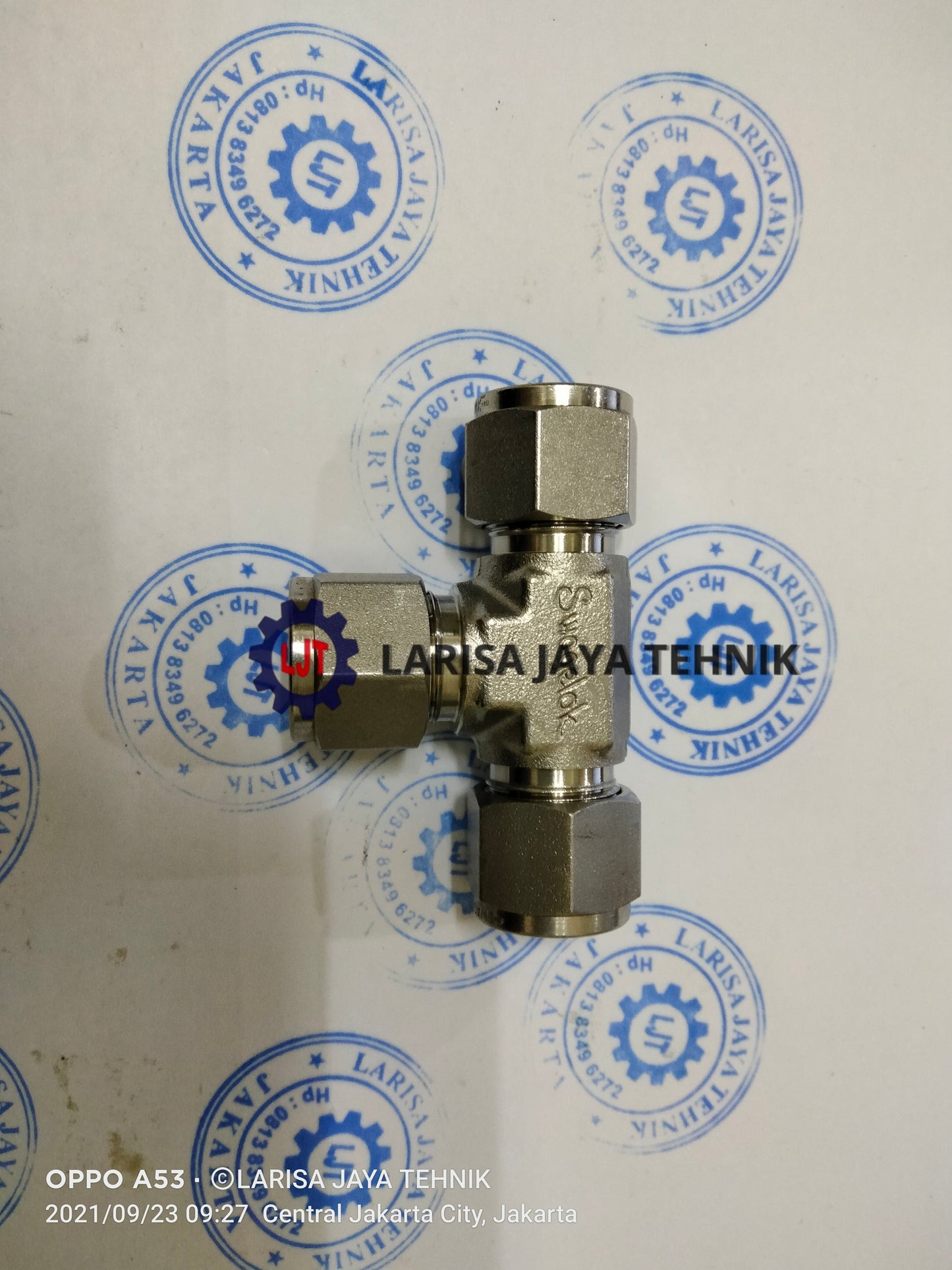 Union Tee 3/4"Od, Stainless 316L