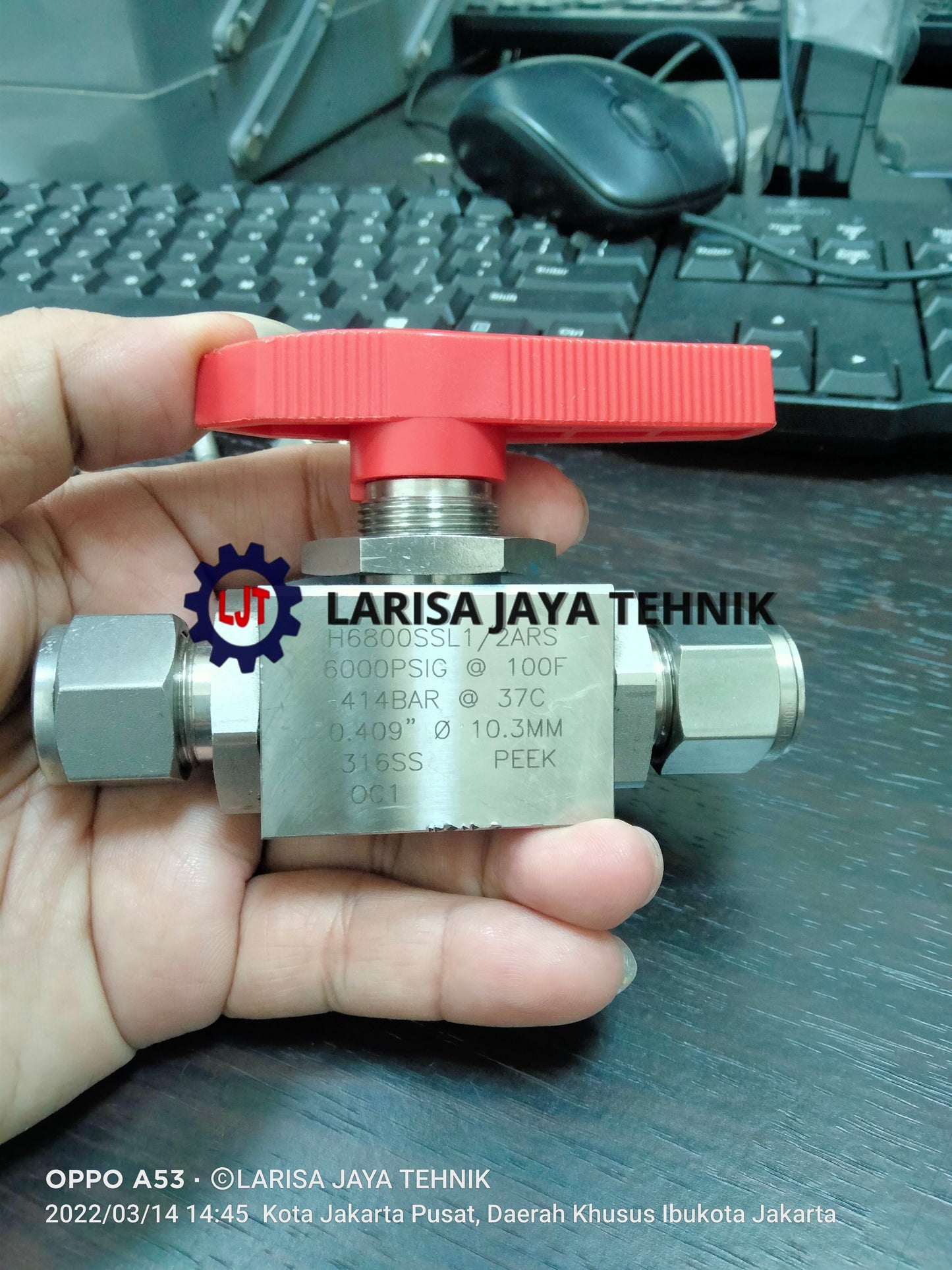 Ball Valve 3/4", Stainless 316L, Pressure : 2500, 3000, 5000, 6000, Psi