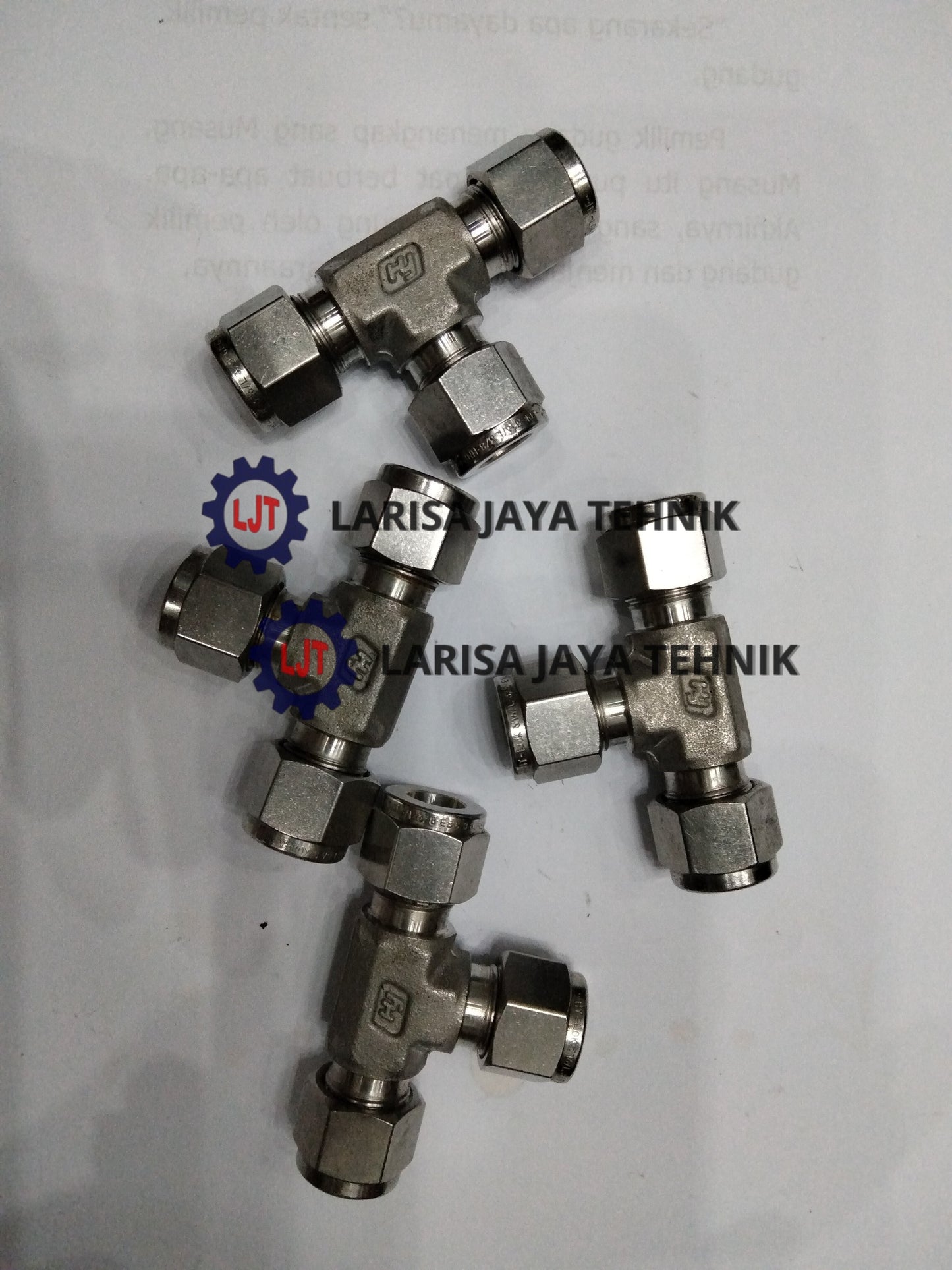 Union Tee 1/2"Od, Stainless 316L