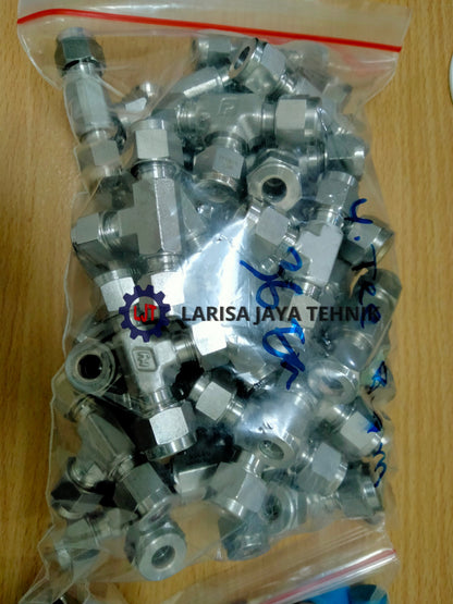 Union Tee 3/4"Od, Stainless 316L
