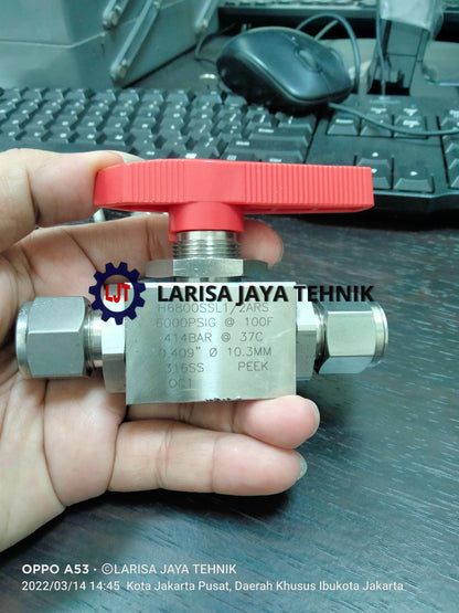 Ball Valve 3/4", Stainless 316L, Pressure : 2500, 3000, 5000, 6000, Psi